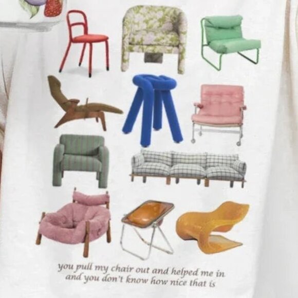 Design Chairs Printed Vintage T-shirt - Picture 2 of 4